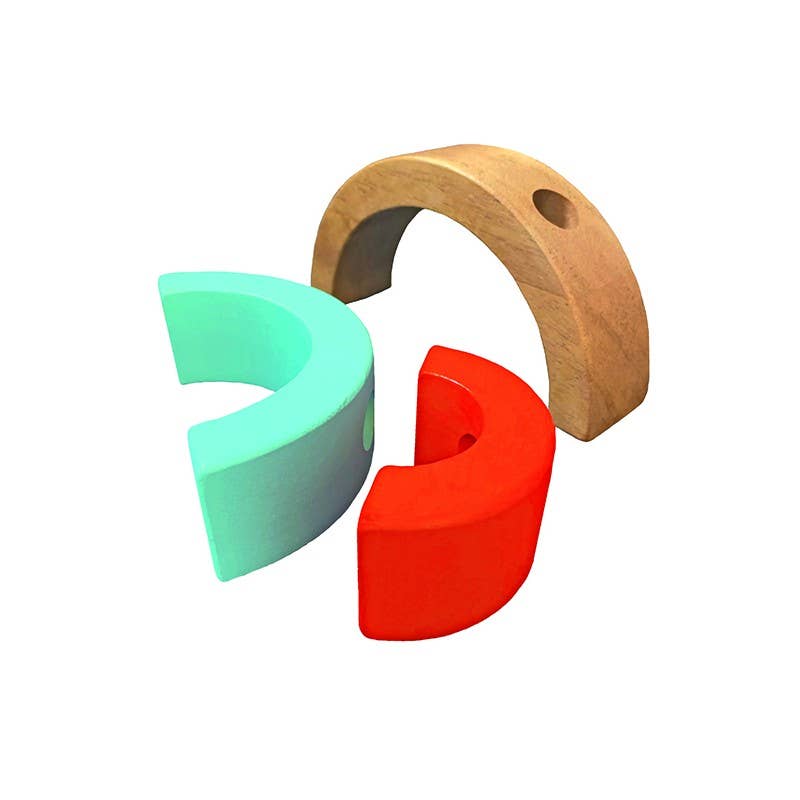 BASS&BASS - Wholesale Wood Toy - Kids - Circular Rocking Toy - Wooden Stacking Toy2