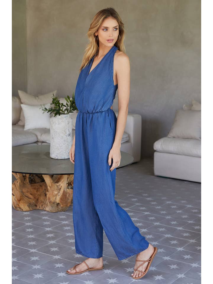 MILIO MILANO - Wholesale Jumpsuit - Women's - TENCEL HALTER NECK JUMPSUIT (68202)4