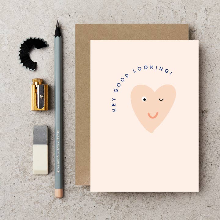 Tarjeta de amor HEY GOOD LOOKING para venta al por mayor de Katie Leamon
