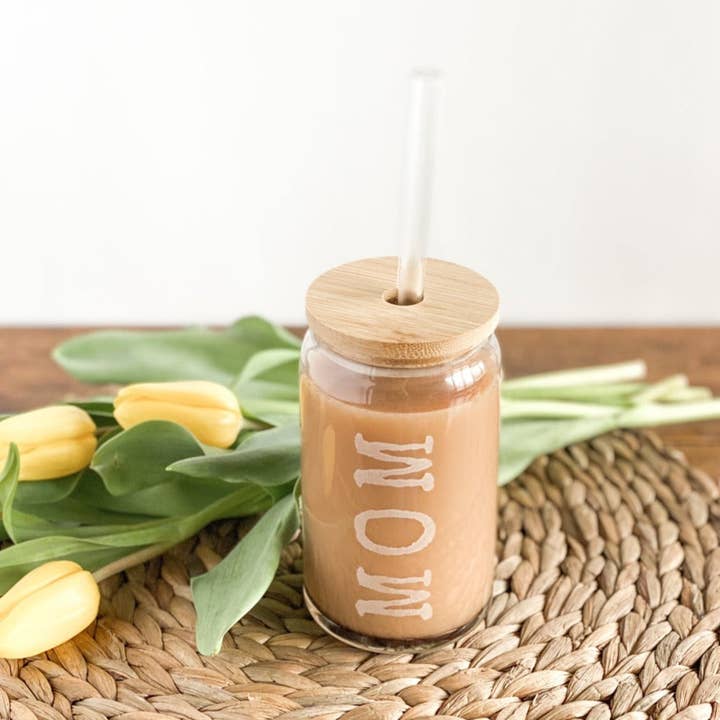 MOM Drinking Glass for wholesale by Rudie Jo