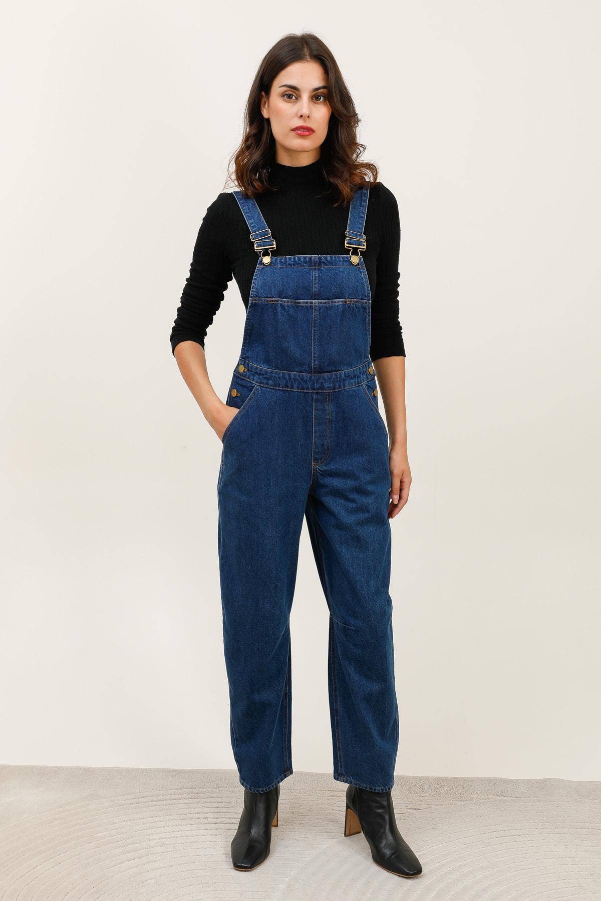 Bleu 5901 SALOPETTE FORME BARREL en vente sur Faire1