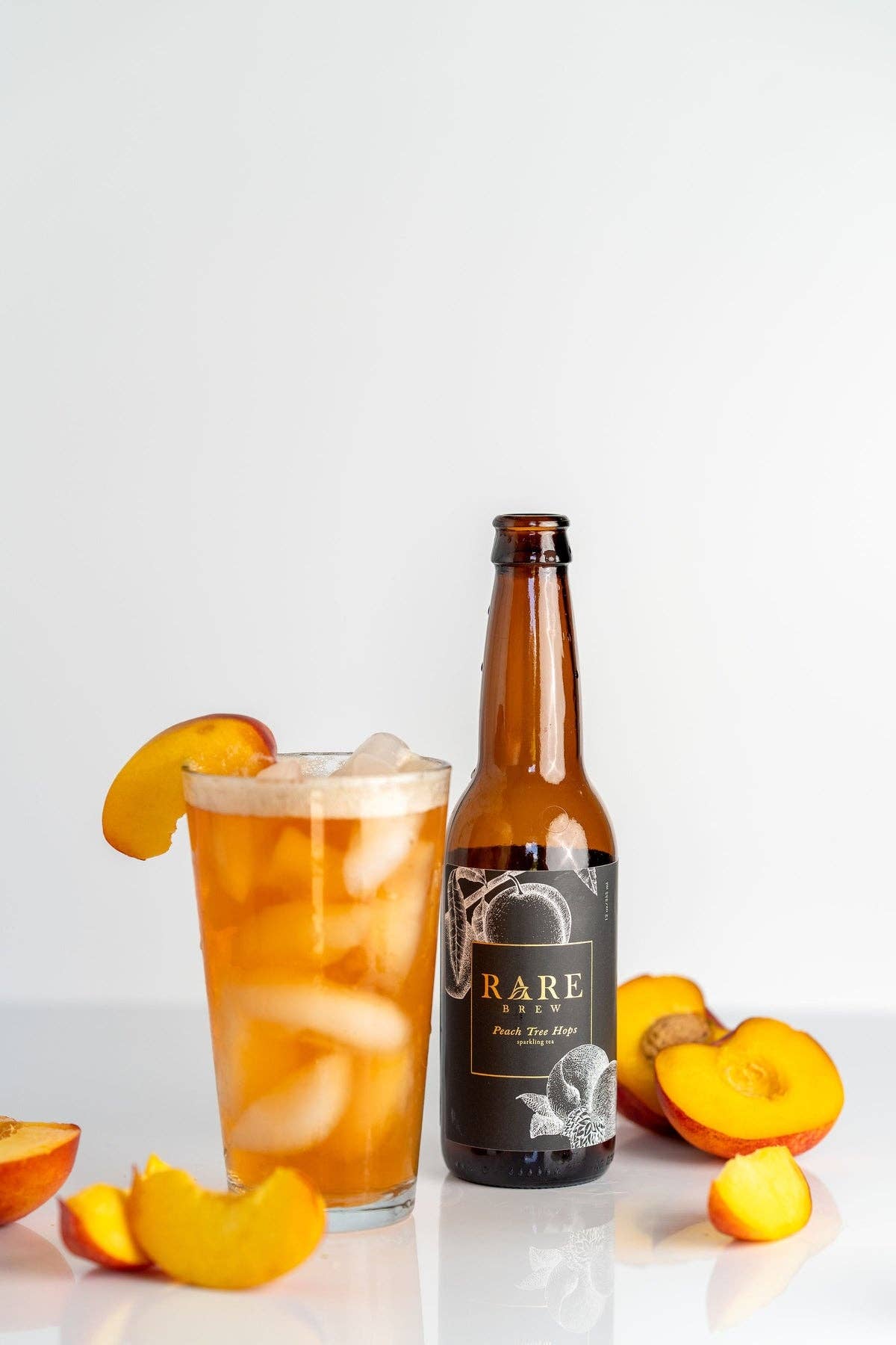Rare Brew - Wholesale Non-Alcoholic Aperitif/Mocktail - Peach Tree Hops - Sparkling Tea - Wholesale Bottle1