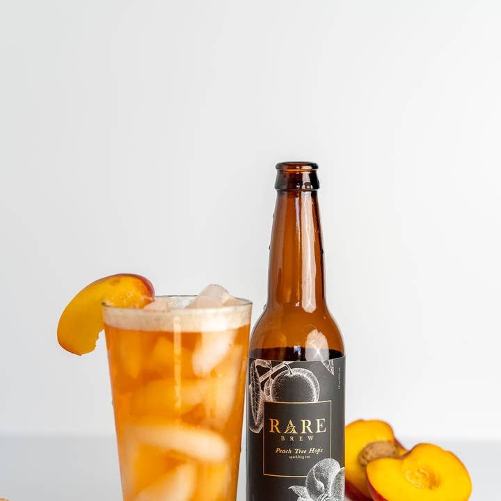 Rare Brew - Wholesale Non-Alcoholic Aperitif/Mocktail - Peach Tree Hops - Sparkling Tea - Wholesale Bottle1