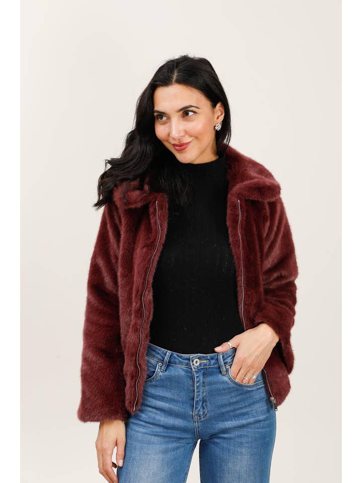 Attrait Paris - Wholesale Jacket - Women's - Jacket with faux fur collar7