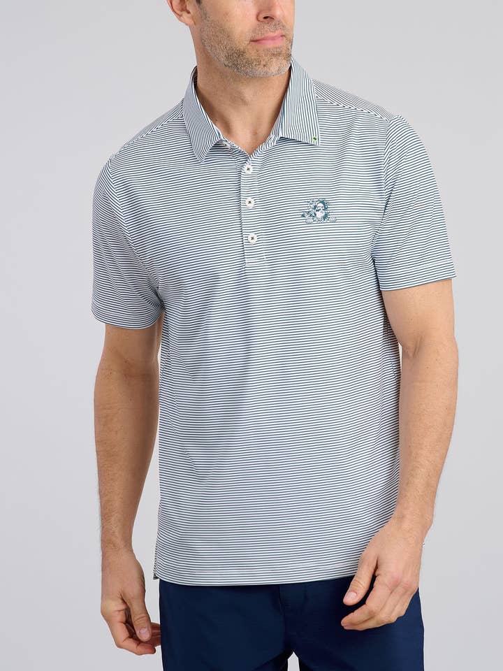 Forest Stripe Show Men's Polo for wholesale on Faire0