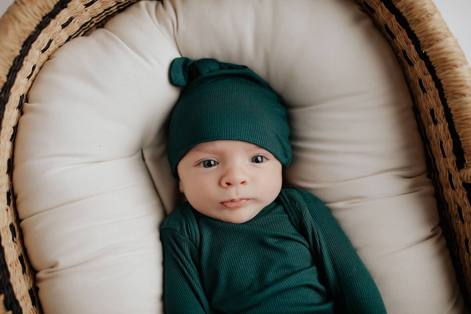 Three Little Tots – wholesale Pyjamasset - Barn – Ribbed Forest Green Jammies Barn Pjs & Lougewear20