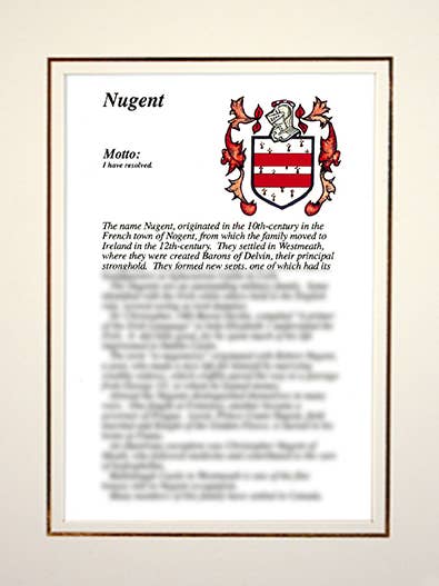 Nugent for wholesale by Family Histories