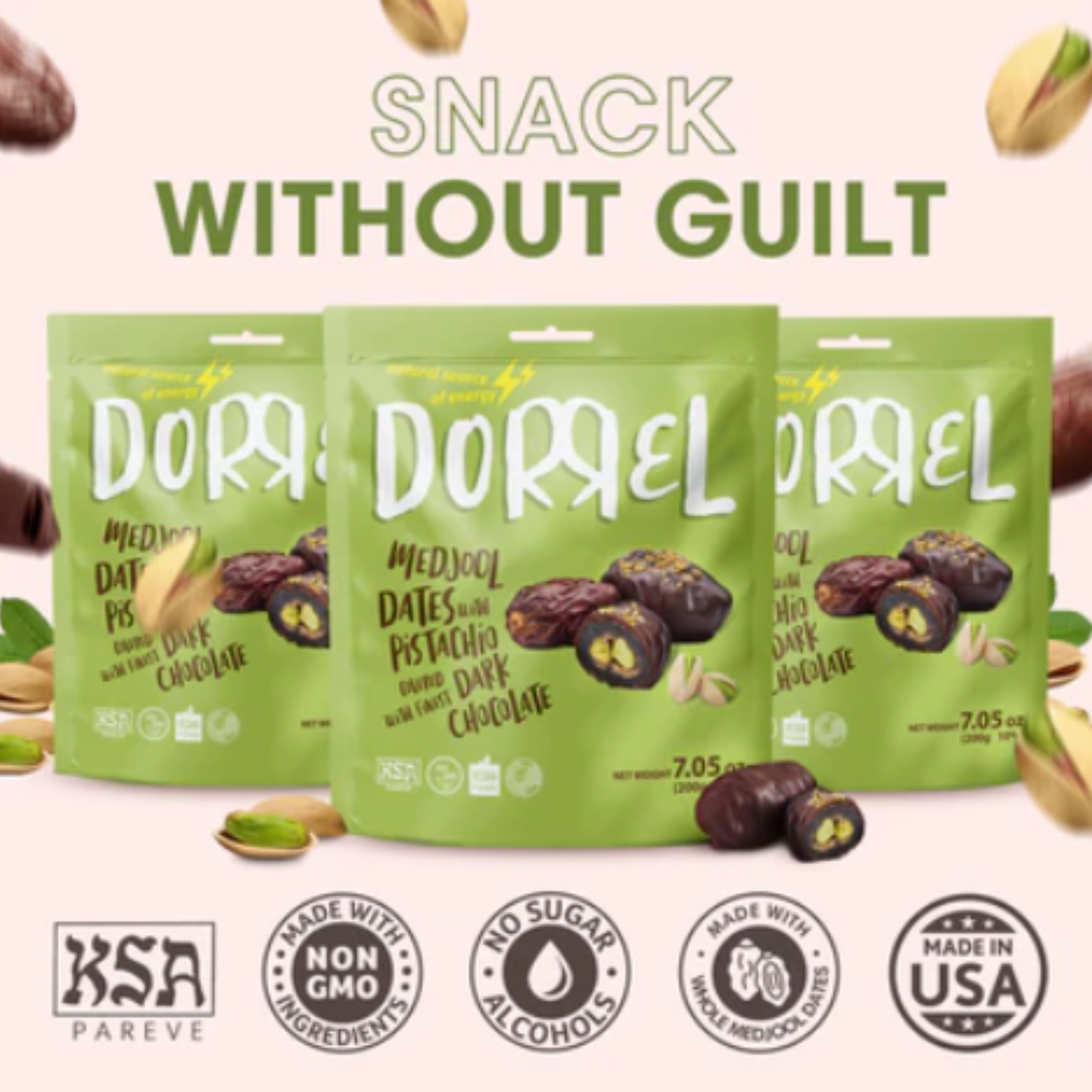 LAGMA - Wholesale Chocolate Covered Sweets - Dorrel Sweets Medjool Dates 10/7.05oz5