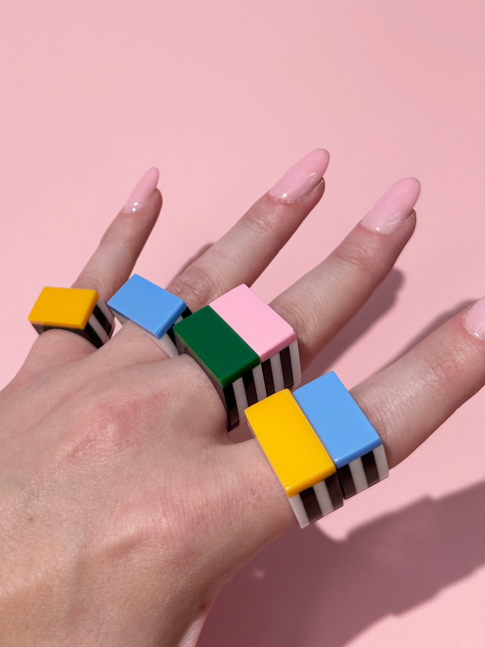 Combinist Goods - Wholesale Cocktail/Statement Ring - Block Ring5