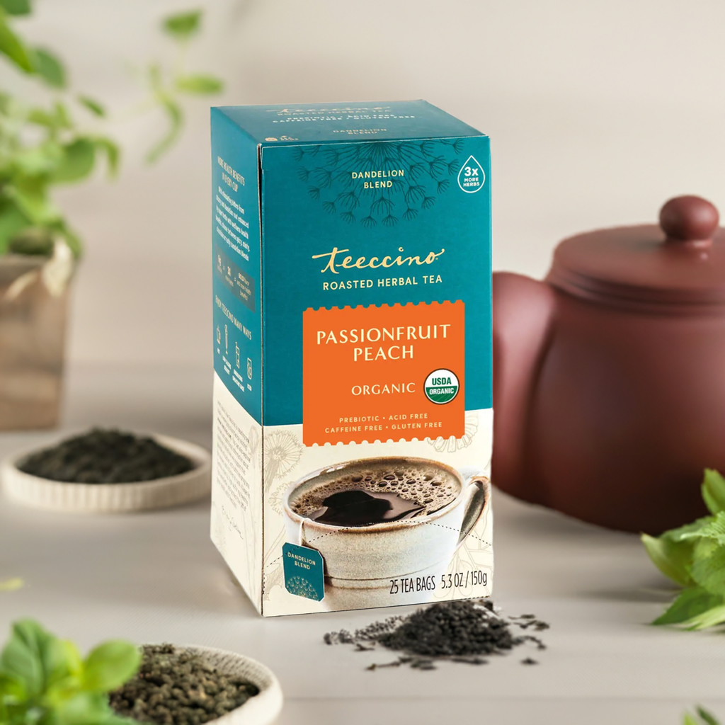 Teeccino - Wholesale Health/Detox Tea - Dandelion Passionfruit Peach Herbal Tea1