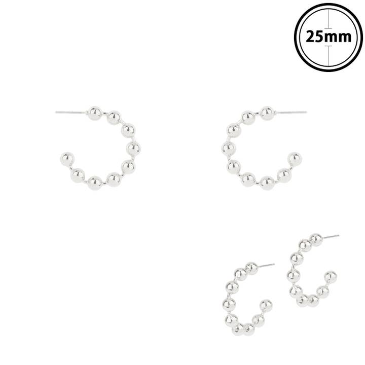 Silver Small Hoop Earring for wholesale by What's Hot
