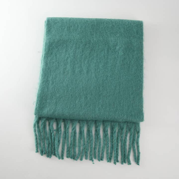Dipped Shop - Wholesale Scarf - Women's - 2+ Solid Color Tassel Mohair Scarves DPKS10029