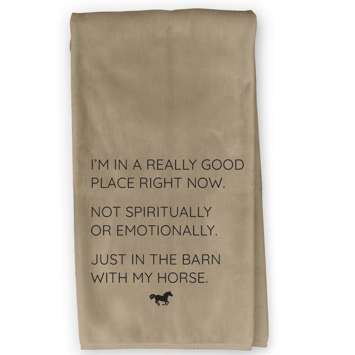 True Aiken custom With My Horse Kitchen Towel for wholesale by The Buffalo Works