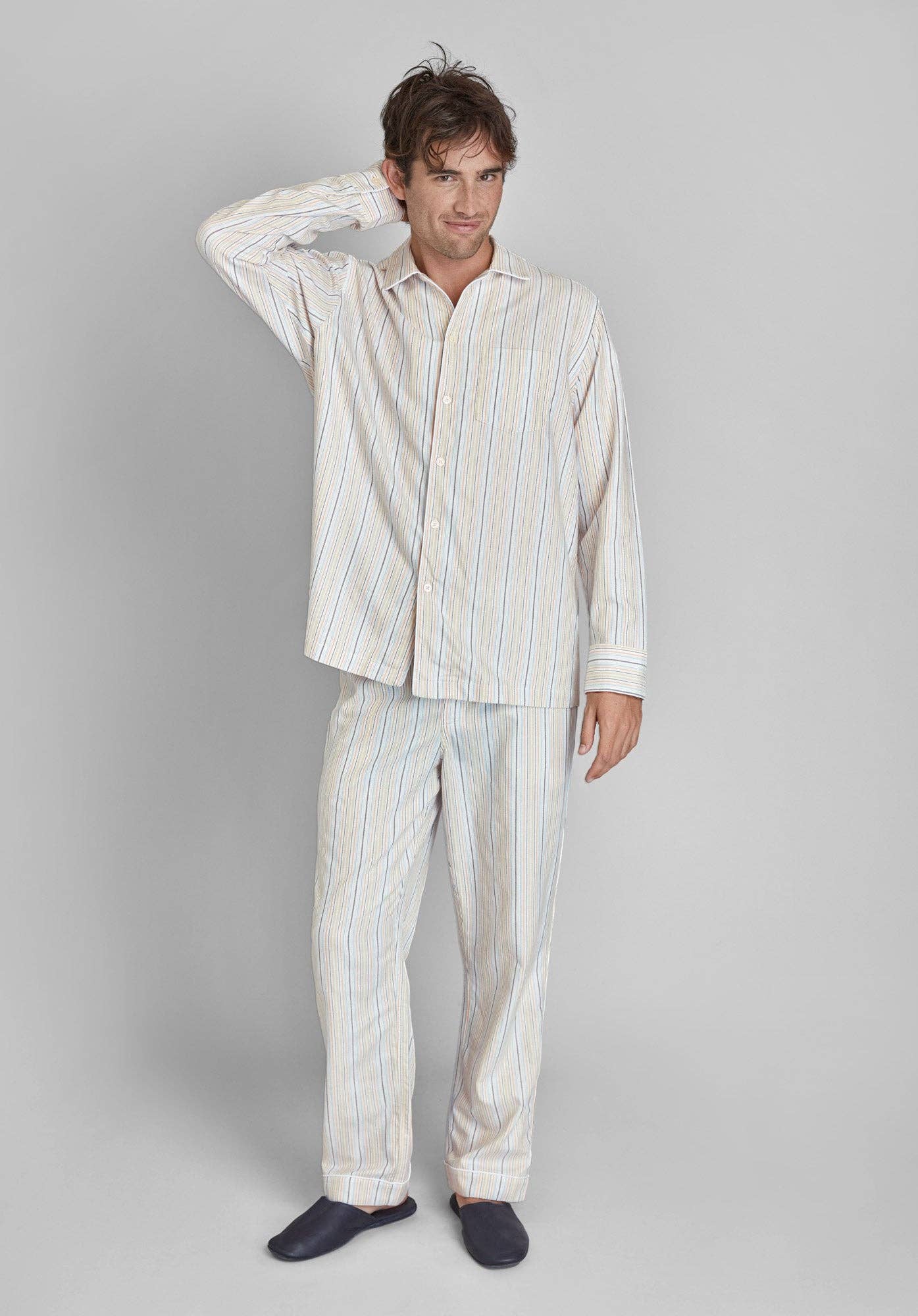 Henry Pajama Set in Twill Stripe for wholesale on Faire1