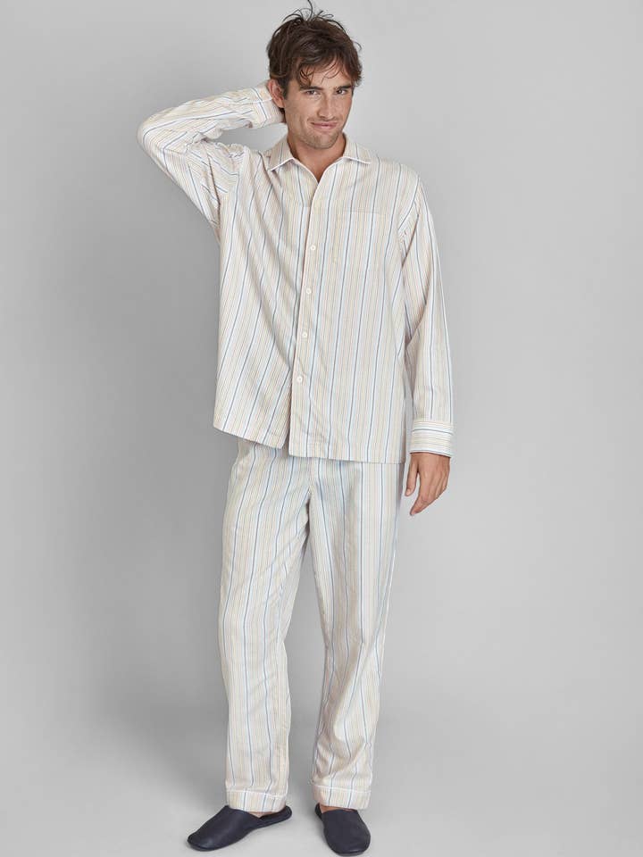 Henry Pajama Set in Twill Stripe for wholesale on Faire1