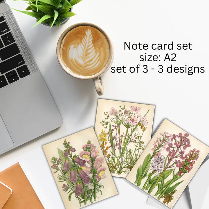 Vintage Botanical 2 - Notizkarten für den Großhandel von Wallflower Market