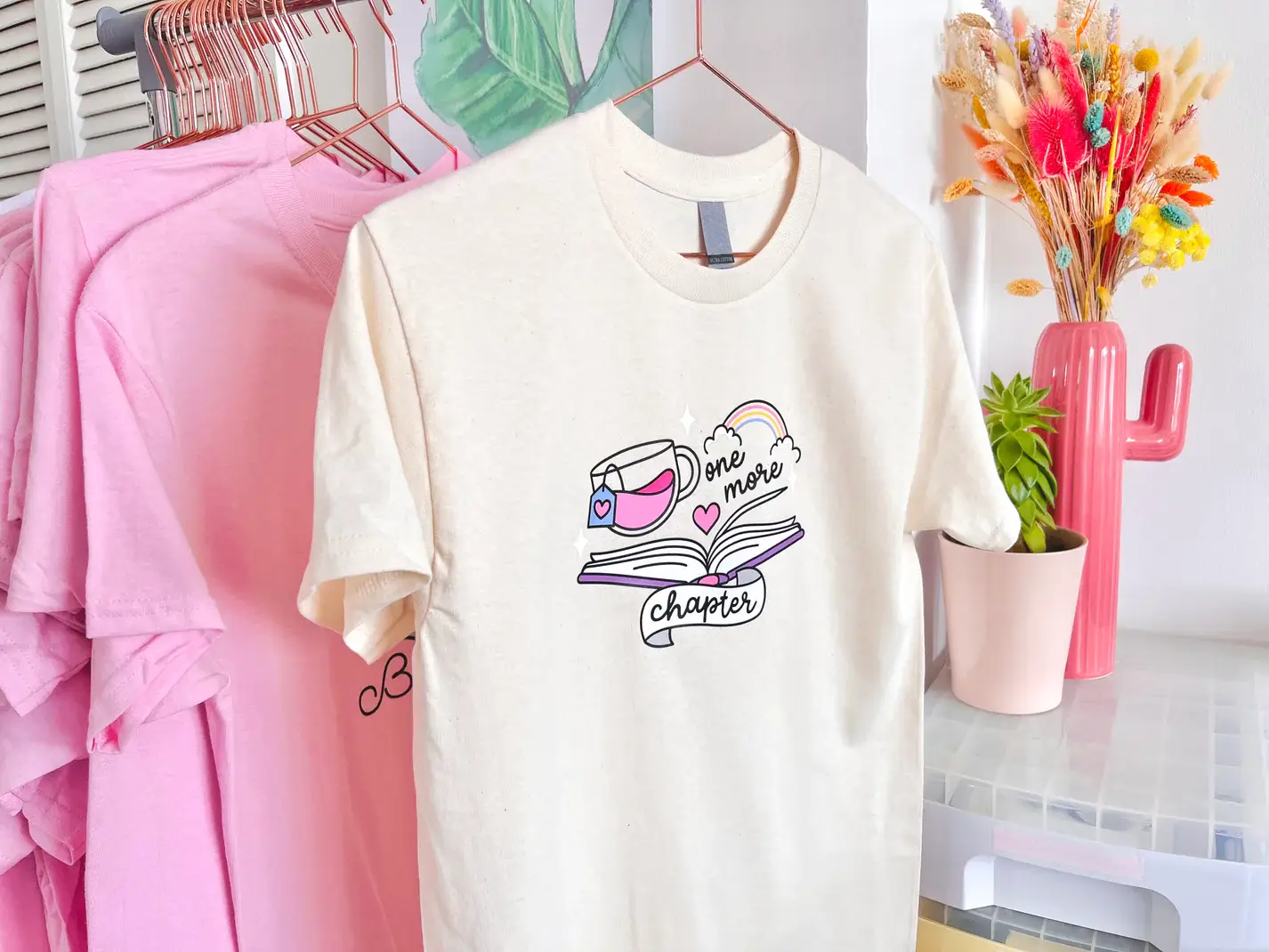 CoconuTacha - Wholesale Screen Printed T-Shirt - Women's - One More Chapter Natural Beige T-Shirt1