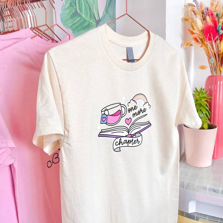 CoconuTacha - Wholesale Screen Printed T-Shirt - Women's - One More Chapter Natural Beige T-Shirt1