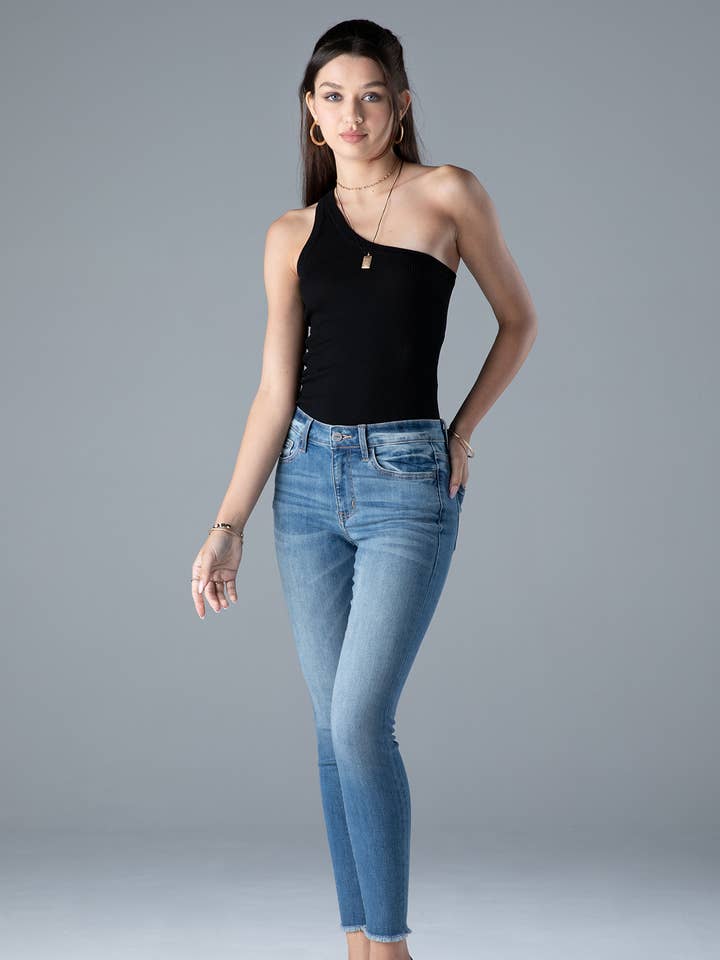 Ceros Jeans - Vente Jean – femme - Jean skinny en jean taille moyenne à taille moyenne pour femmes0