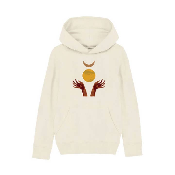 Sudadera con capucha de algodón orgánico para niños (Natural) para venta al por mayor de Dedais