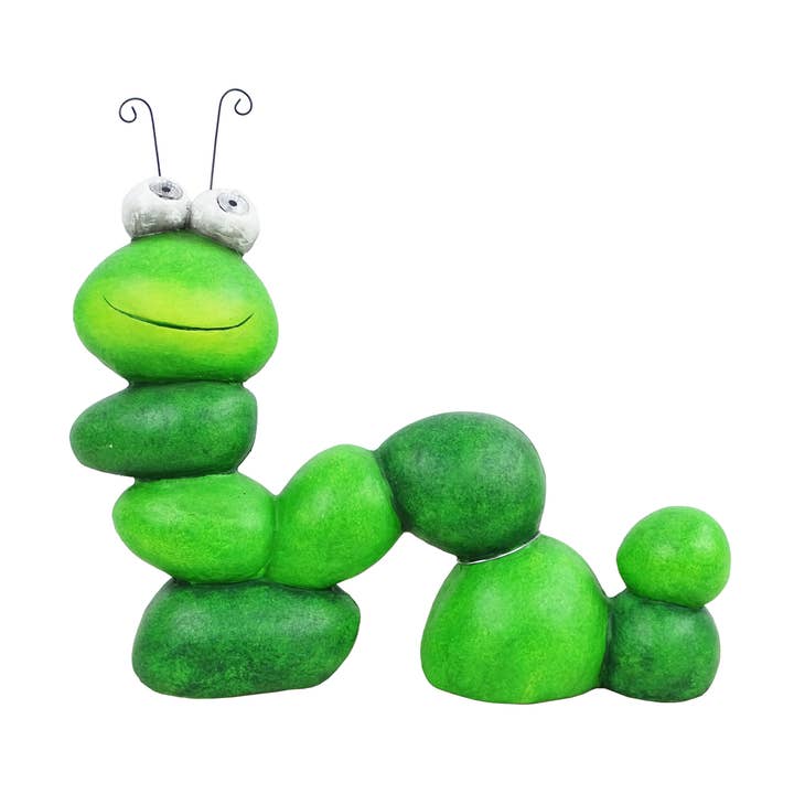 Alpine Corporation - Wholesale Outdoor Ornament/Decor - Solar Caterpillar Statuary w/ LED Light-Up Eyes