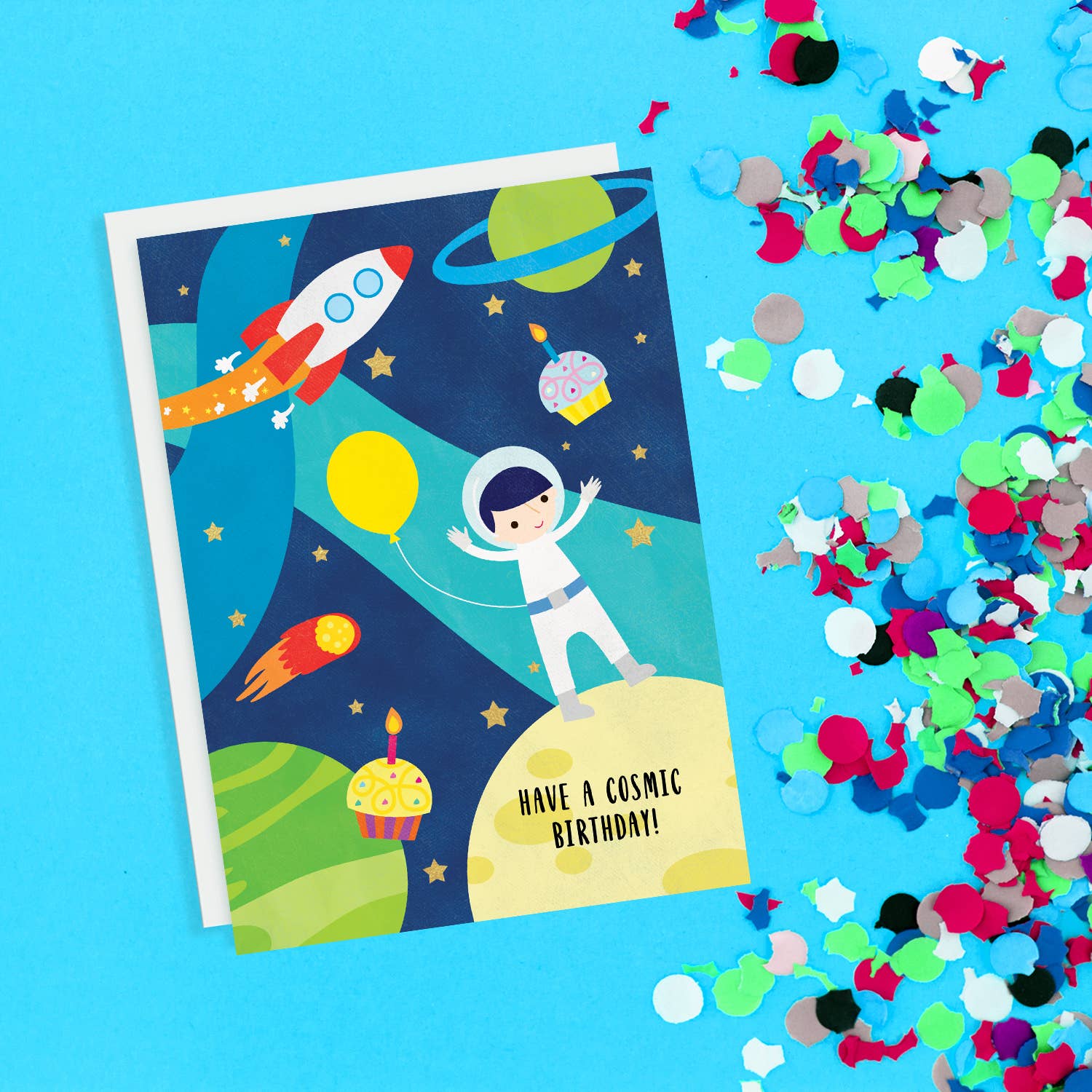 Rosy Designs – wholesale Birthday card – Cosmic Birthday - Boy Greeting Card1