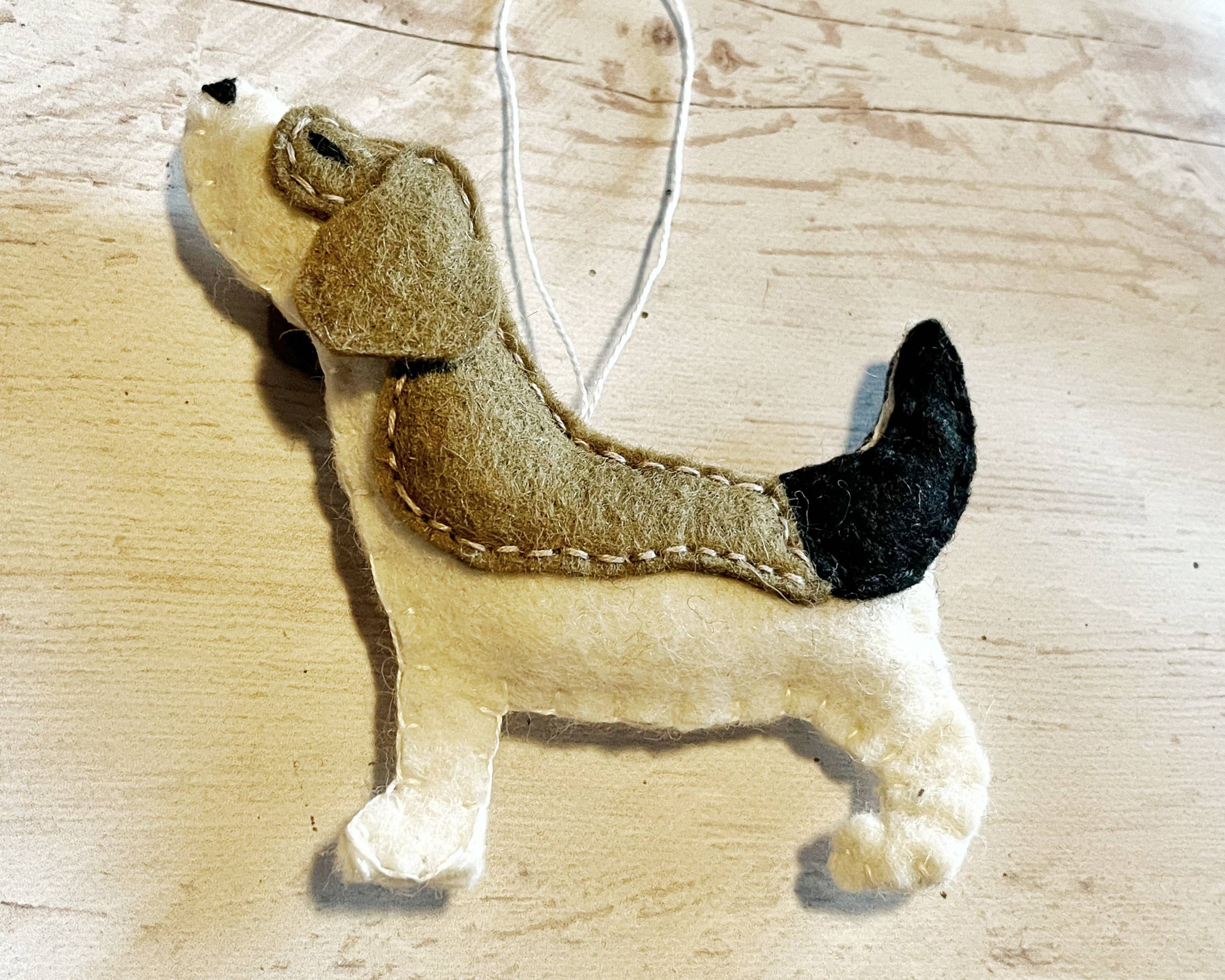 Grab a Coffee - Wholesale Ornament - Felt beagle ornament - dog memorial gift4