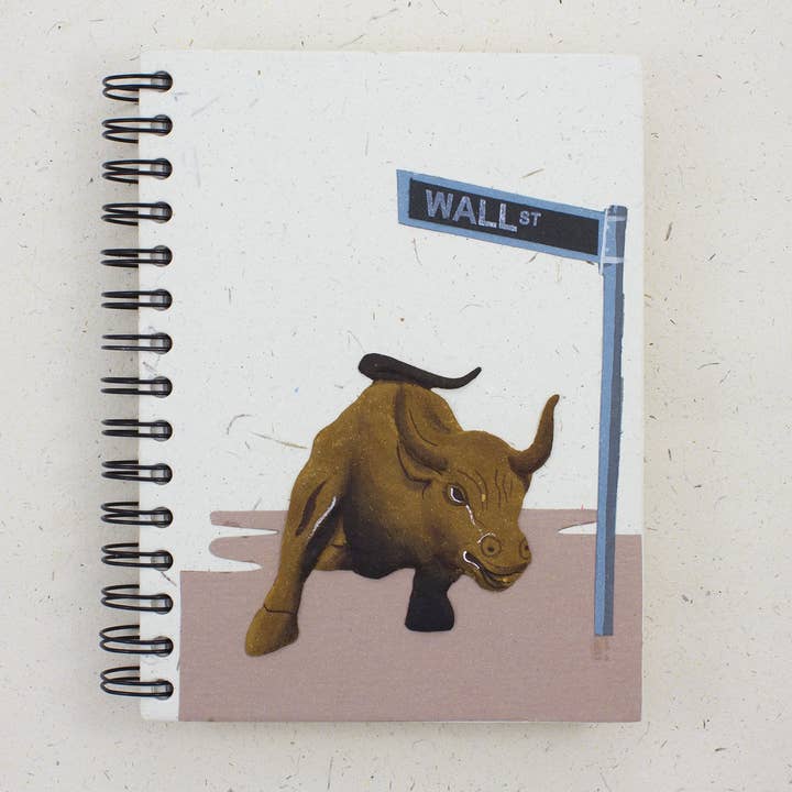 Mr. Ellie Pooh - Wholesale Notebook - Large Notebook Wall Street Bull Natural White0