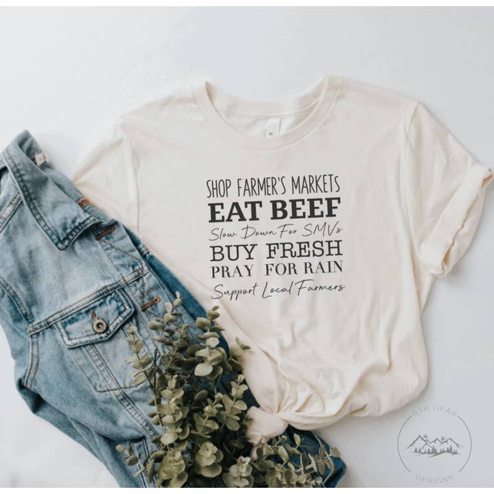 85th Avenue Shop - Wholesale Screen Printed T-Shirt - Women's - Support Local Farmers Unisex Graphic T-Shirt2