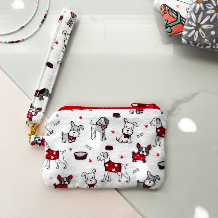 Cute Fabric Pouch with Wristlet, Handmade Coin Purse for wholesale by Umays Boho