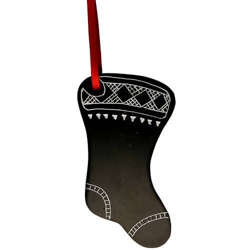 Coal Stocking Ornament for wholesale by One World Projects
