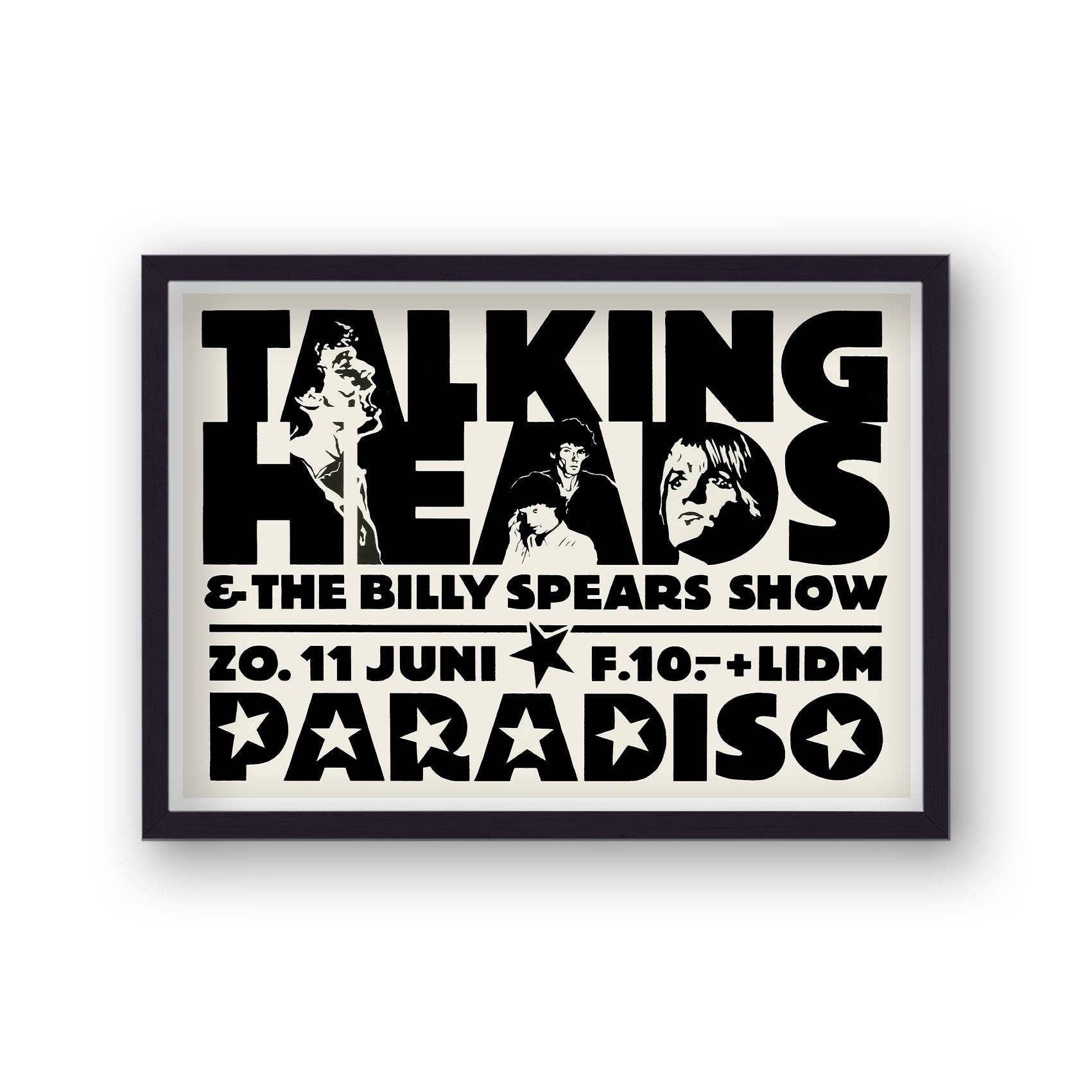 Gallery Print and Art - Wholesale Poster - Talking Heads Live At Paradiso, Amsterdam Vintage Music Gig Poster