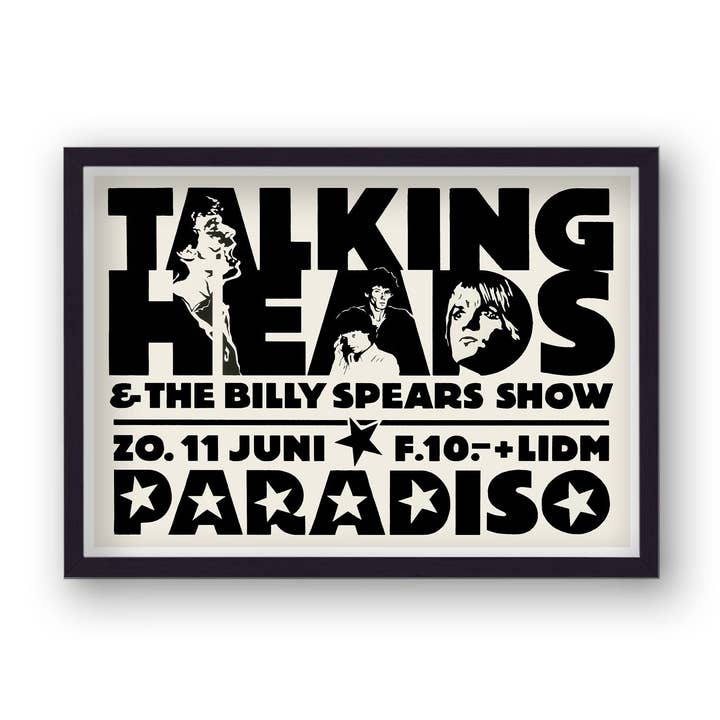 Gallery Print and Art - Wholesale Poster - Talking Heads Live At Paradiso, Amsterdam Vintage Music Gig Poster0
