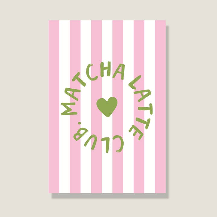 Postal 'Clube do Matcha Latte' por atacado de LIFEOFLONE