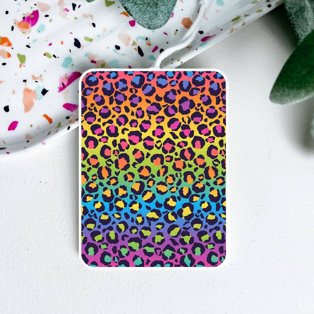 Glaminfinity Creations – Engroshandel Luftfrisker til bilen – til kvinder – Bil Luftfriskere - regnbue leopard print0