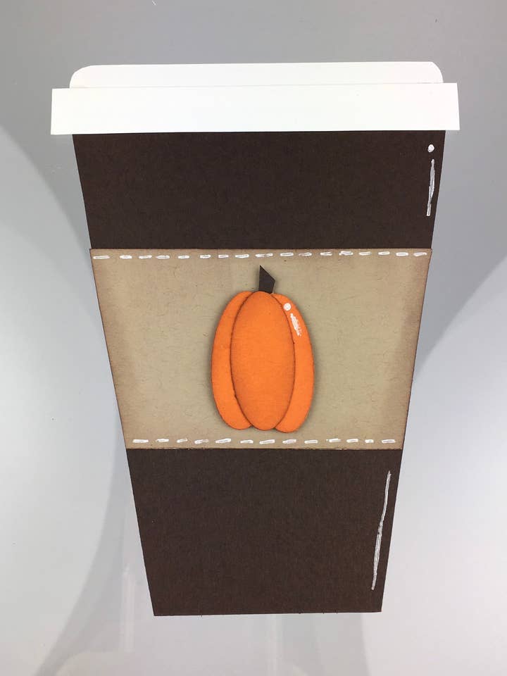 Biglietto regalo Fall Coffee Cup con busta per la vendita all'ingrosso da parte di Cards By Robin