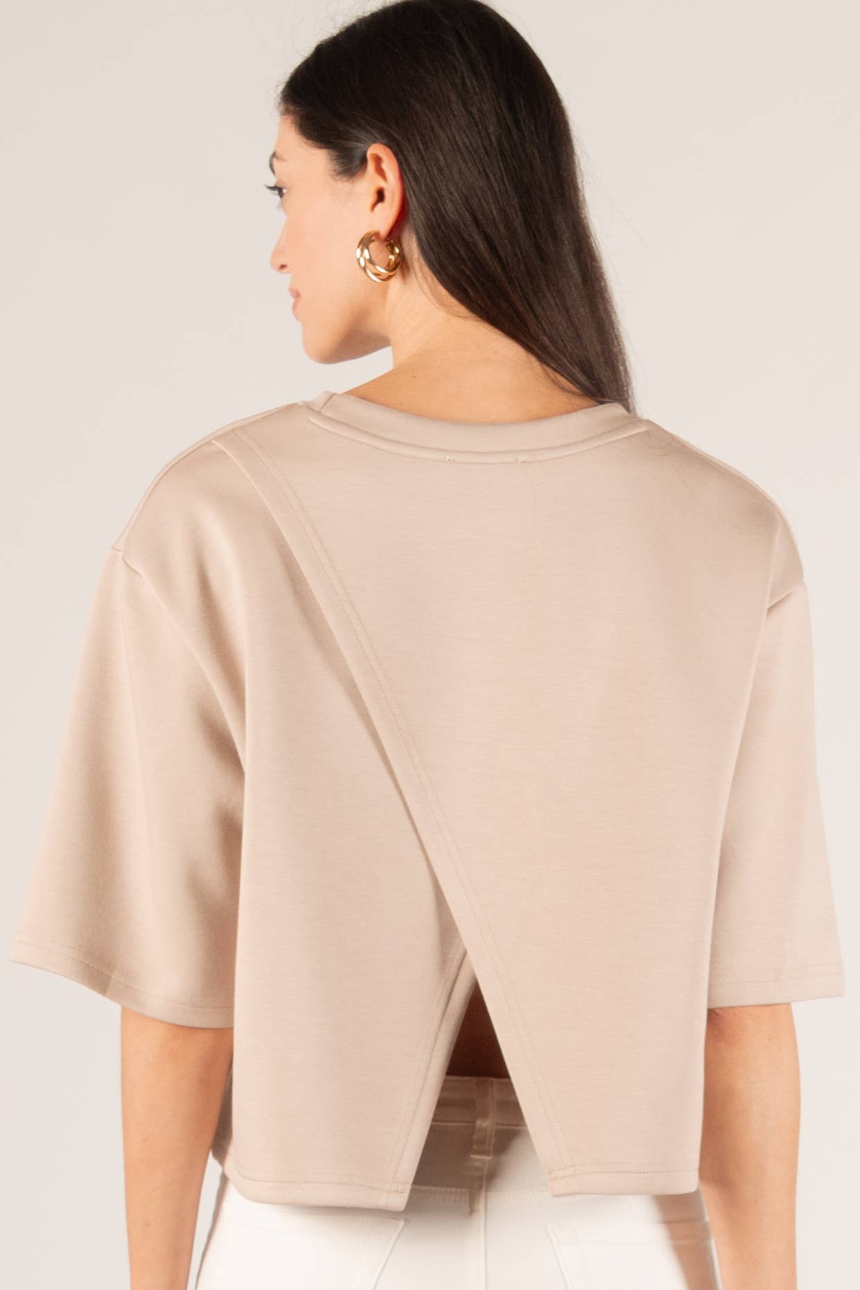 P. CILL - Wholesale Knit Top - Women's - P. CILL Butter Modal Overlap Back Detail Top1