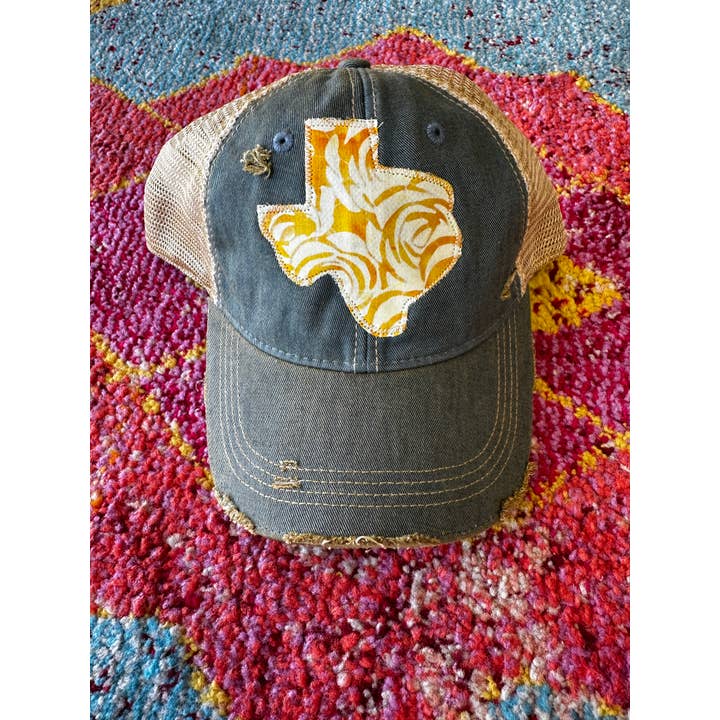 Sweet Texas Treasures - Wholesale Trucker Hat - Unisex - Yellow Rose Dirty Trucker Hat4