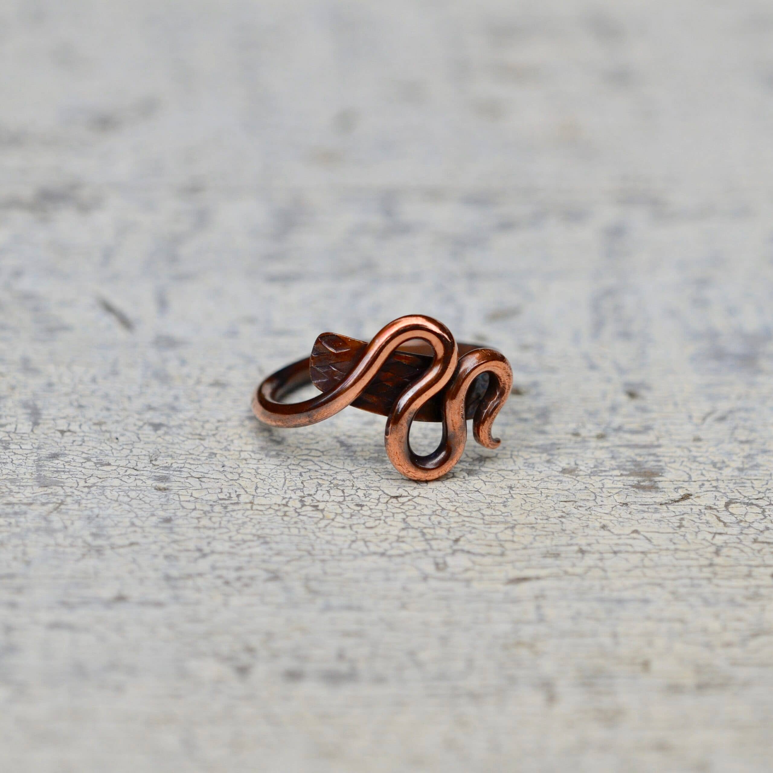 Sincerely Sarah - Wholesale Band/Stacked Ring - Zig Zag Hand Forged Copper Rings5