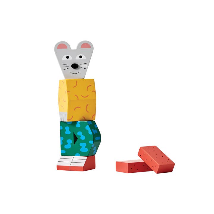 Until Pty Ltd - Wholesale Decorative tabletop object - Areaware Block Party Mouse Wooden Toy2
