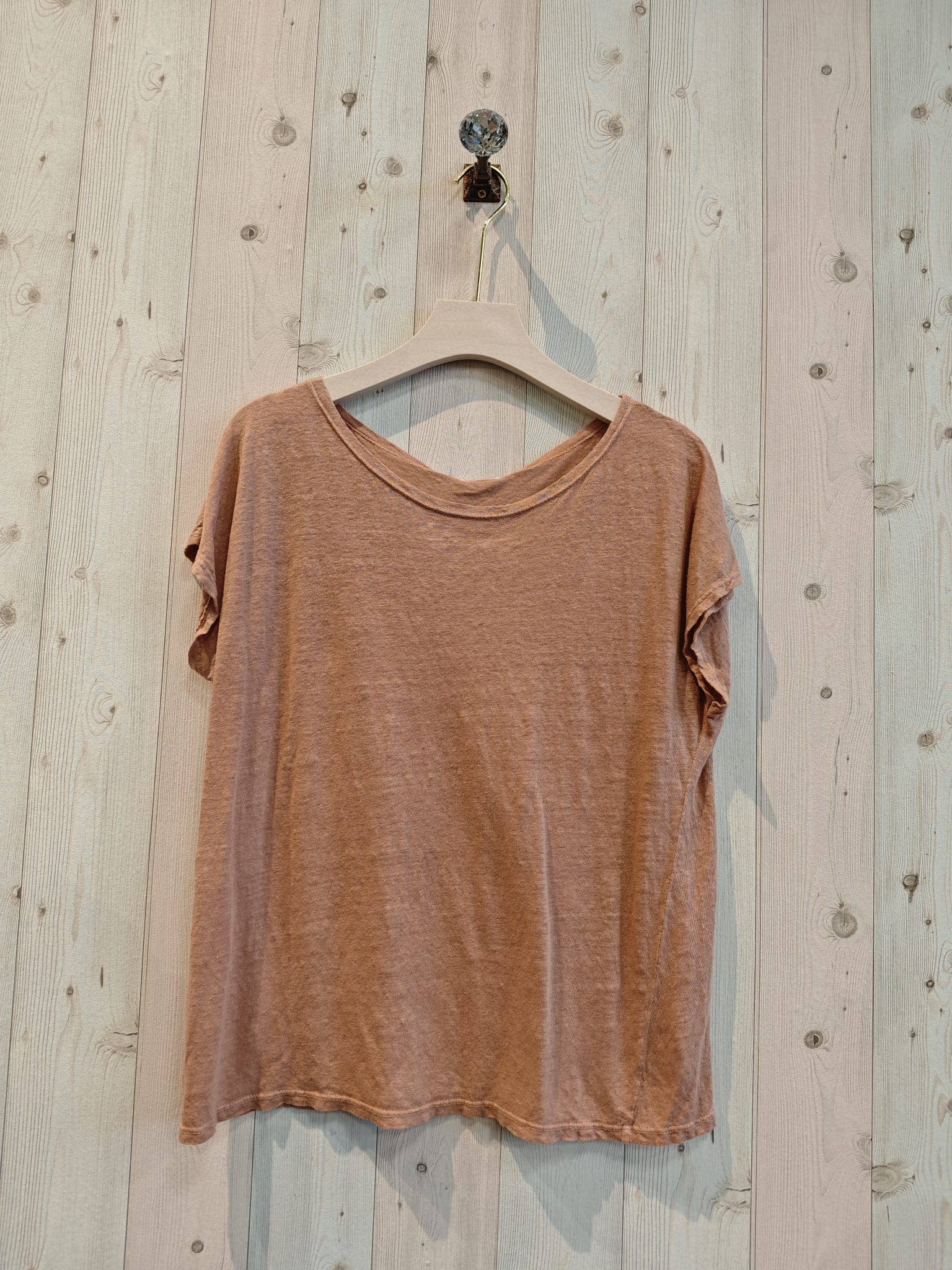 Linen & More - Wholesale T-Shirt - Women's - REF 2296 BASIC U-NECK T-SHIRT 100% LINEN3