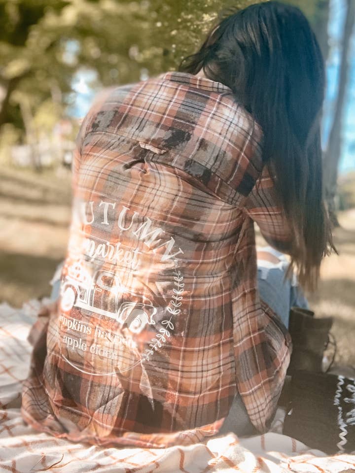 Autumn Market shirt • XXS and other Purchase Wholesale bleached flannel. Free Returns & Net 60 Terms on Faire trending on Faire.