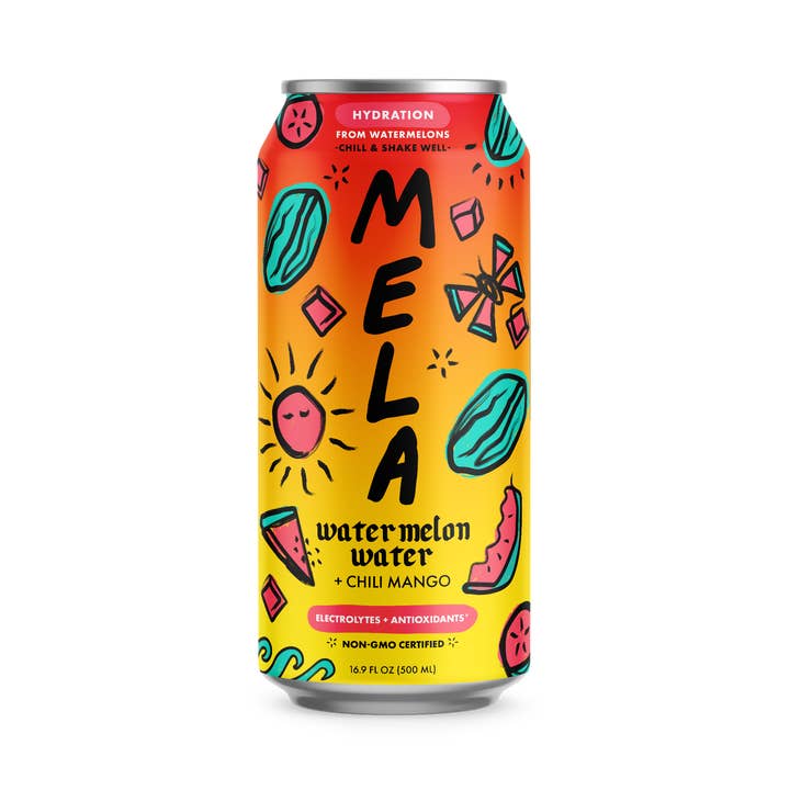 Mela Water - Wholesale Fruit Juice - Watermelon + Chili Mango (12 pack)