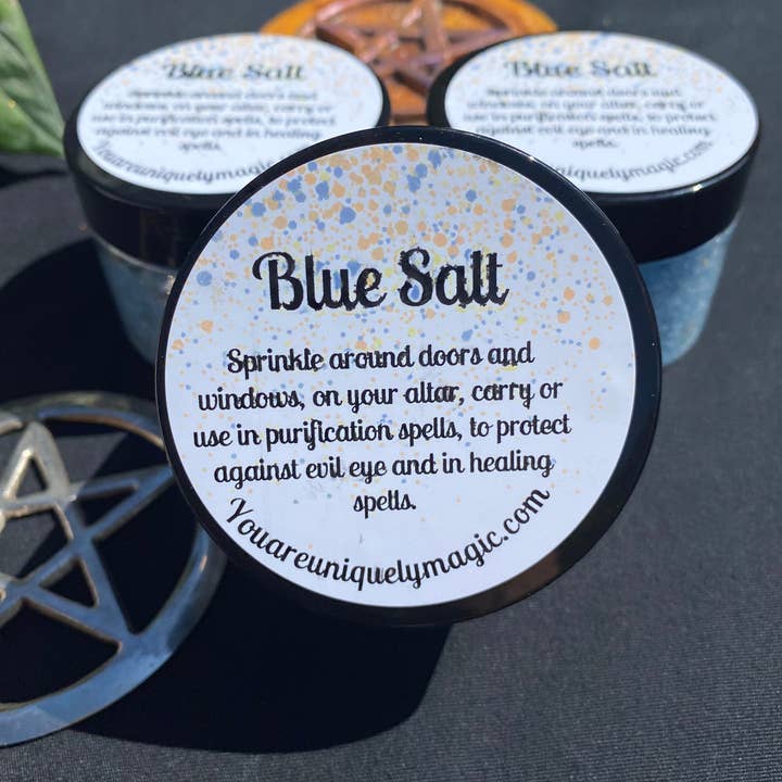 You Are Uniquely Magic - Wholesale Meditation Supplies - Blue Salt- Protection and Healing 5 oz8