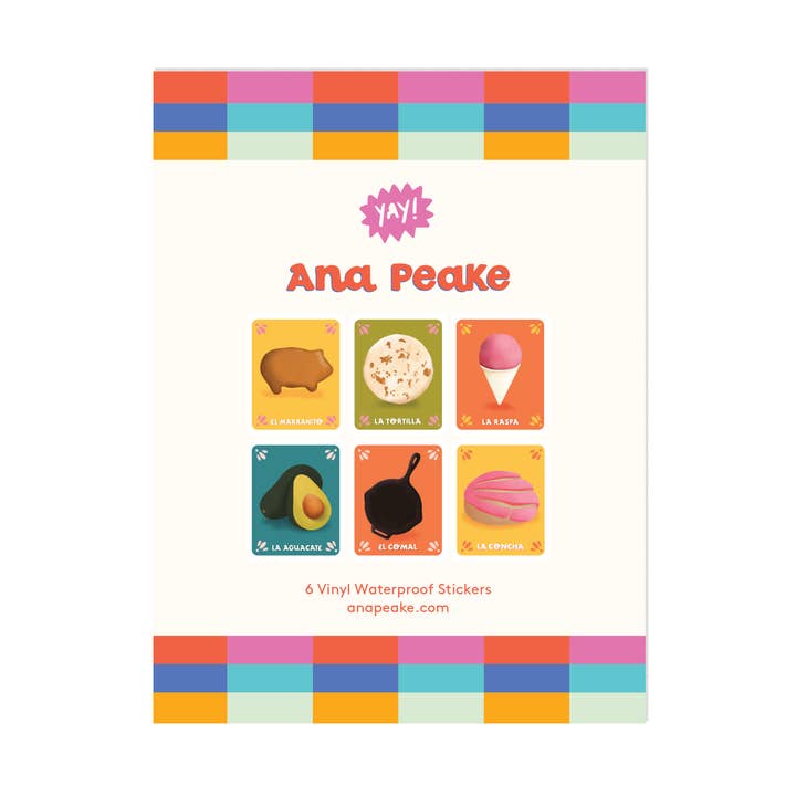 Ana Peake - Wholesale Sticker - LoterÃa Vinyl Sticker Pack of 6