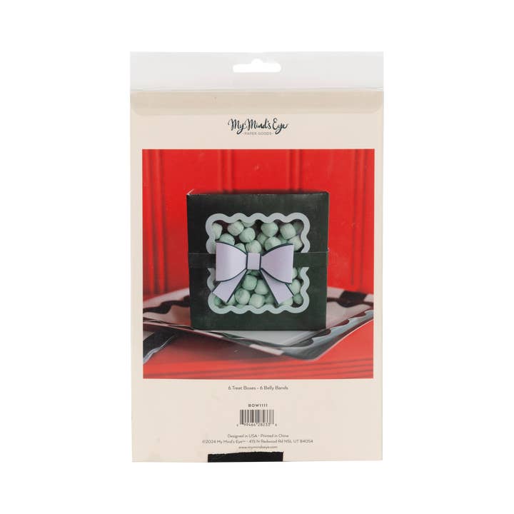 My Mind’s Eye - Wholesale Biscuit jar - BOW1111 - Green Bow Ric Rac Cookie Box7