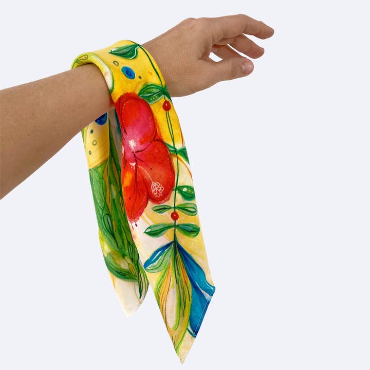 Bonito Mundo - Wholesale Handkerchief - Women's - Firy - Natural silk scarf1