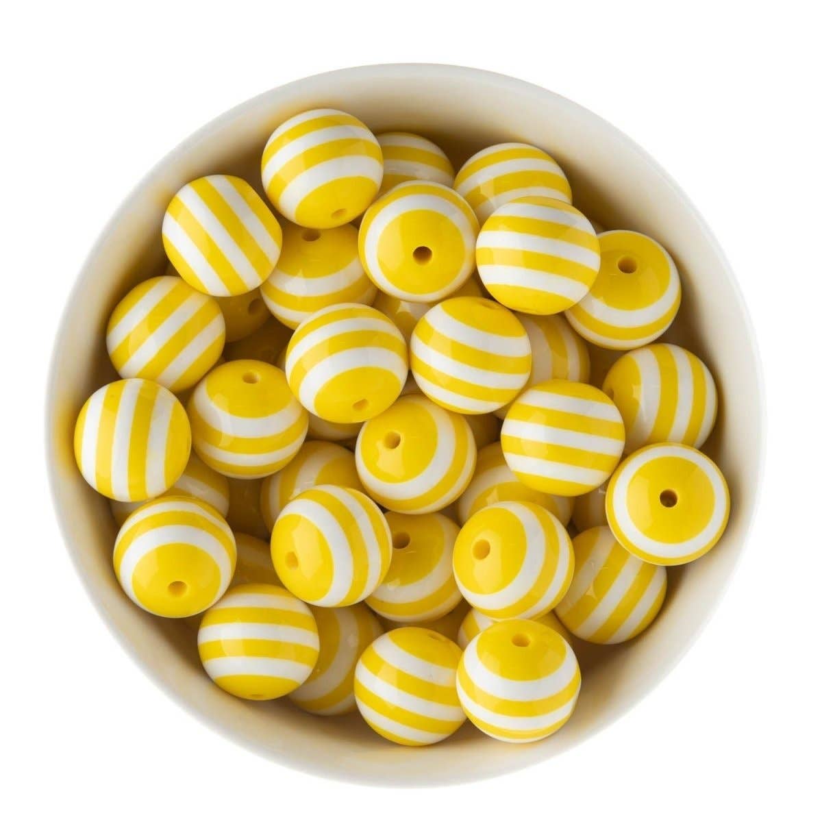 Cara & Co Silicone Craft Supply – wholesale Beads – 20mm Striped Acrylic Round Beads14