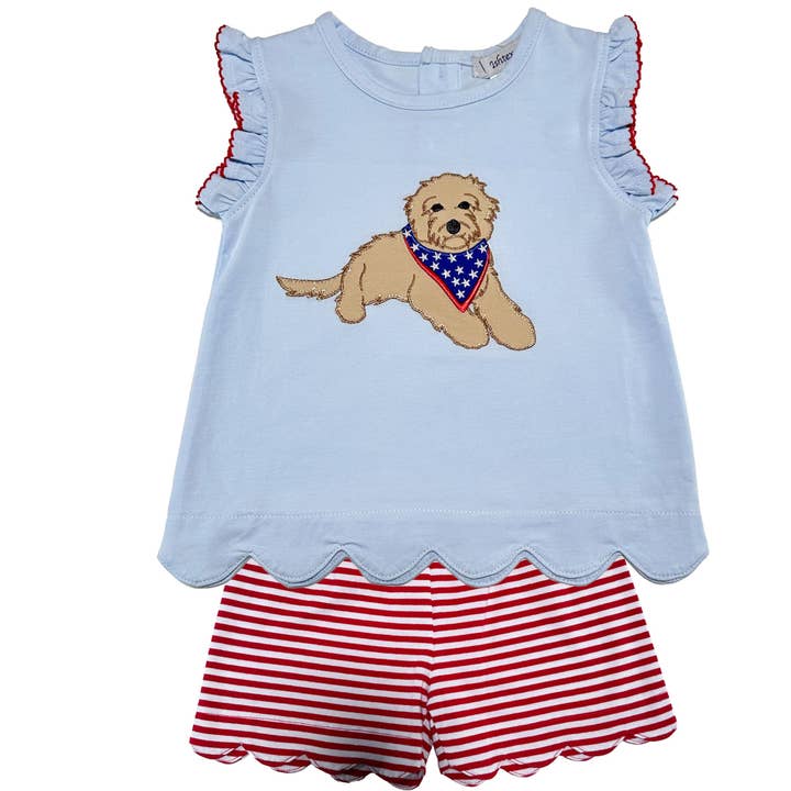 Golden Doodle Girl's Shorts Set for wholesale by Ishtex Textile Products, Inc.