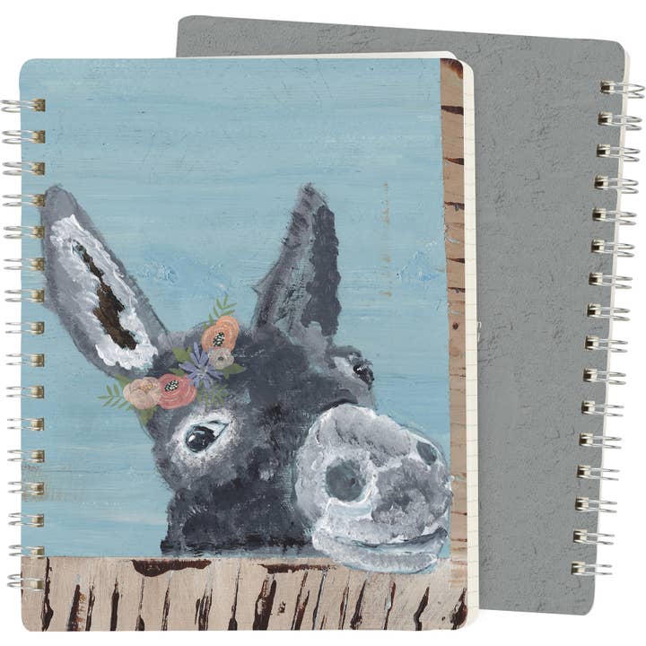 Donkey Spiral Notebook for wholesale by Primitives by Kathy